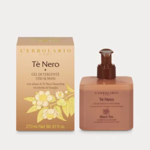 gel detergente viso & mani tè nero l'erbolario